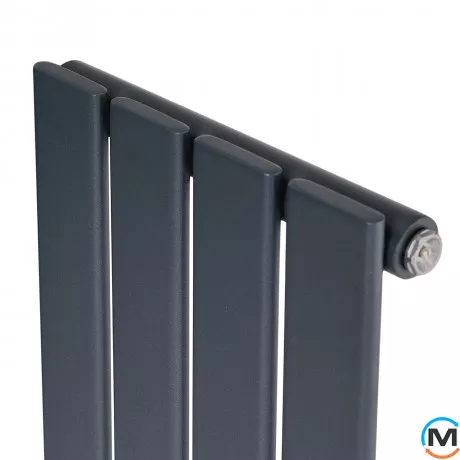 Дизайнерский вертикальный радиатор ARTTIDESIGN Livorno 4/1600/272/50 серый матовый, Подключение радиатора: Нижнее, Исполнение: Вертикальный, Цвет: Серый, Высота (мм): 1600, Кол-во секций: 4, Длина (мм): 272, Глубина (мм): 93, Количество рядов: 1, фото , изображение 5