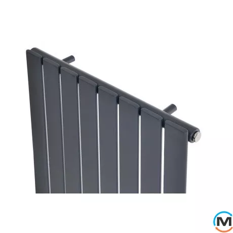 Дизайнерський вертикальний радіатор ARTTIDESIGN Livorno 8/1400/544 сірий матовий, Підключення радіатора: Бокове, Виконання: Вертикальний, Колір: Сірий, Висота (мм): 1400, Кількість секцій: 8, Довжина (мм): 544, Глибина (мм): 93, Кількість рядів: 1, фото , зображення 3
