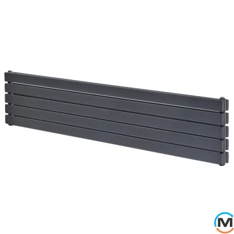 Горизонтальний дизайн радіатор ARTTIDESIGN Livorno II G 5/340/1800 сірий матовий, Виконання: Горизонтальний, Колір: Сірий, Висота (мм): 340, Глибина (мм): 100, Кількість секцій: 5, Довжина (мм): 1600, фото 