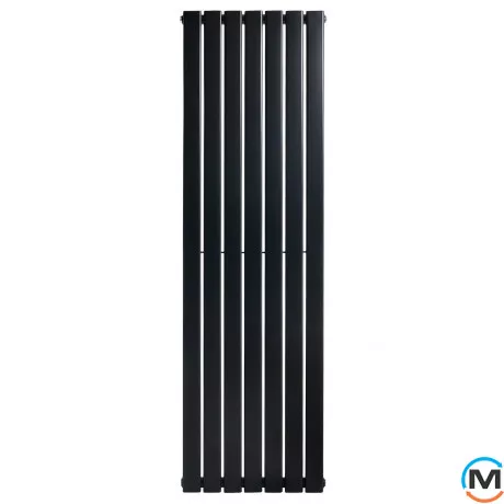 Вертикальний дизайнерський радіатор ARTTIDESIGN Livorno 7/1800/476 чорний матовий, Підключення радіатора: Бокове, Виконання: Вертикальний, Колір: Чорний, Висота (мм): 1800, Кількість секцій: 7, Довжина (мм): 476, Глибина (мм): 93, Кількість рядів: 1, фото , зображення 5
