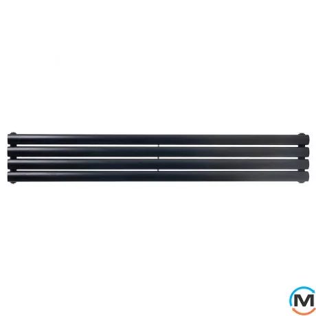 Горизонтальний дизайн радіатор ARTTIDESIGN Rimini II G 4/236/1800/50 чорний матовий, Підключення радіатора: Бокове, Виконання: Горизонтальний, Колір: Чорний, Висота (мм): 236, Кількість секцій: 4, Довжина (мм): 1800, Кількість рядів: 2, фото 