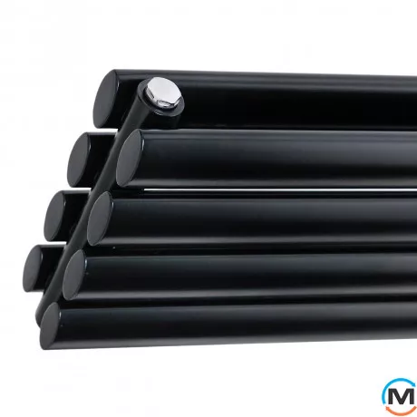 Горизонтальний дизайн радіатор ARTTIDESIGN Rimini II G 4/236/1800/50 чорний матовий, Підключення радіатора: Бокове, Виконання: Горизонтальний, Колір: Чорний, Висота (мм): 236, Кількість секцій: 4, Довжина (мм): 1800, Кількість рядів: 2, фото , зображення 3