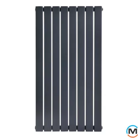 Вертикальний дизайнерський радіатор ARTTIDESIGN Livorno II 8/600/544 сірий матовий, Підключення радіатора: Бокове, Виконання: Вертикальний, Колір: Сірий, Висота (мм): 600, Кількість секцій: 8, Довжина (мм): 544, Глибина (мм): 97, Кількість рядів: 2, фото 