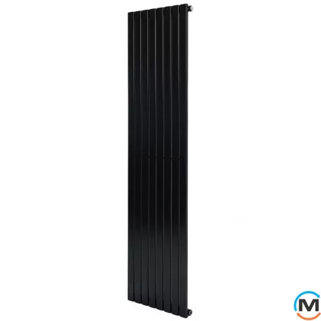 Вертикальний дизайнерський радіатор ARTTIDESIGN Terni 8/1800/472 чорний матовий, Підключення радіатора: Бокове, Колір: Чорний, Кількість секцій: 8, Кількість рядів: 1, Довжина (мм): 472, фото 
