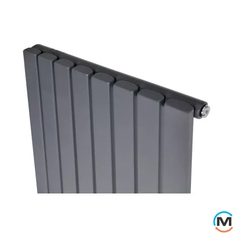 Вертикальный дизайнерский радиатор ARTTIDESIGN Terni 8/1800/472 серый матовый, Подключение радиатора: Боковое, Исполнение: Вертикальный, Цвет: Серый, Высота (мм): 1800, Кол-во секций: 8, Длина (мм): 472, Глубина (мм): 99, Количество рядов: 1, фото , изображение 5