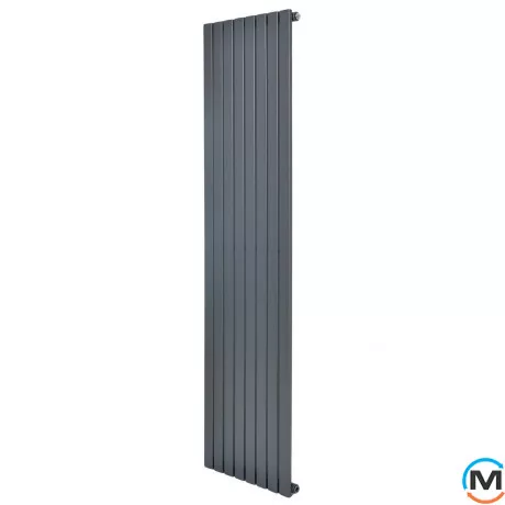 Вертикальный дизайнерский радиатор ARTTIDESIGN Terni 8/1800/472 серый матовый, Подключение радиатора: Боковое, Исполнение: Вертикальный, Цвет: Серый, Высота (мм): 1800, Кол-во секций: 8, Длина (мм): 472, Глубина (мм): 99, Количество рядов: 1, фото 