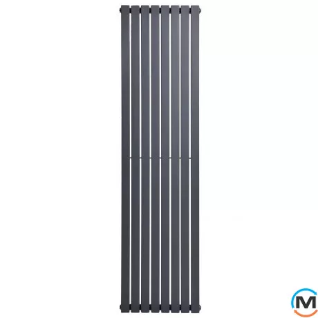 Вертикальный дизайнерский радиатор ARTTIDESIGN Terni 8/1800/472 серый матовый, Подключение радиатора: Боковое, Исполнение: Вертикальный, Цвет: Серый, Высота (мм): 1800, Кол-во секций: 8, Длина (мм): 472, Глубина (мм): 99, Количество рядов: 1, фото , изображение 3