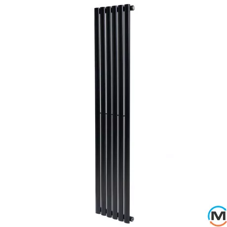 Вертикальный дизайнерский радиатор ARTTIDESIGN Rimini 6/1800/354 черный матовый, Подключение радиатора: Боковое, Исполнение: Вертикальный, Цвет: Черный, Высота (мм): 1800, Кол-во секций: 6, Длина (мм): 354, Глубина (мм): 103, Количество рядов: 1, фото 