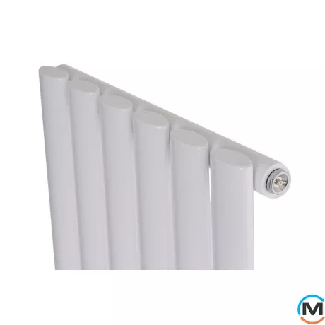 Вертикальний дизайнерський радіатор ARTTIDESIGN Rimini 6/1800/354 білий матовий, Підключення радіатора: Нижнє, Виконання: Вертикальний, Колір: Білий, Висота (мм): 1800, Кількість секцій: 6, Довжина (мм): 354, Кількість рядів: 1, фото , зображення 5