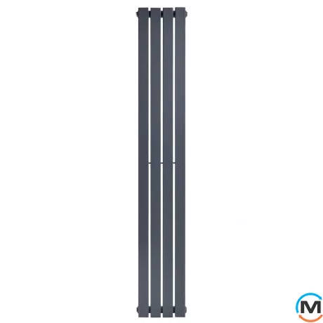 Вертикальний дизайнерський радіатор ARTTIDESIGN Terni 4/1800/236 сірий матовий, Підключення радіатора: Бокове, Виконання: Вертикальний, Колір: Сірий, Висота (мм): 1800, Кількість секцій: 4, Довжина (мм): 236, Глибина (мм): 99, Кількість рядів: 1, фото , зображення 4