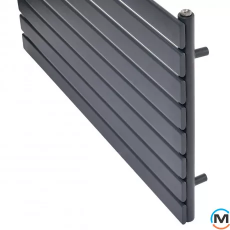 Горизонтальный дизайн радиатор ARTTIDESIGN Livorno G 8/544/1000 черный матовый, Цвет: Серый, Высота (мм): 544, Кол-во секций: 8, Длина (мм): 1000, фото , изображение 5