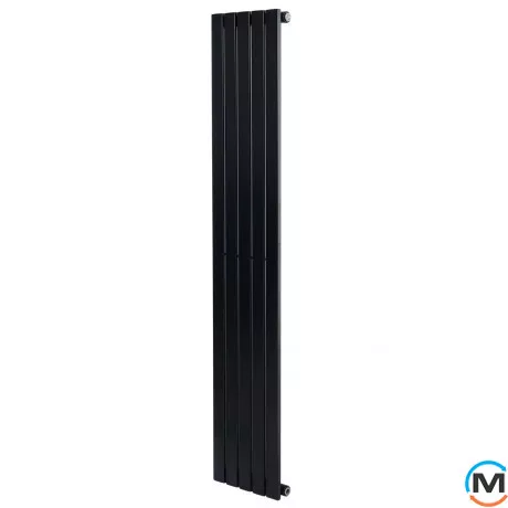 Вертикальний дизайнерський радіатор ARTTIDESIGN Terni 5/1800/295 чорний матовий, Підключення радіатора: Бокове, Виконання: Вертикальний, Колір: Чорний, Висота (мм): 1800, Кількість секцій: 5, Довжина (мм): 295, Глибина (мм): 94, Кількість рядів: 1, фото 