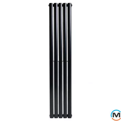 Вертикальный дизайнерский радиатор ARTTIDESIGN Rimini 5/1800/295 черный матовый, Подключение радиатора: Боковое, Исполнение: Вертикальный, Цвет: Черный, Высота (мм): 1800, Кол-во секций: 5, Длина (мм): 295, Глубина (мм): 103, Количество рядов: 1, фото , изображение 4