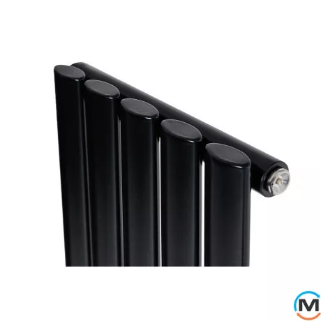 Вертикальный дизайнерский радиатор ARTTIDESIGN Rimini 5/1800/295 черный матовый, Подключение радиатора: Боковое, Исполнение: Вертикальный, Цвет: Черный, Высота (мм): 1800, Кол-во секций: 5, Длина (мм): 295, Глубина (мм): 103, Количество рядов: 1, фото , изображение 5