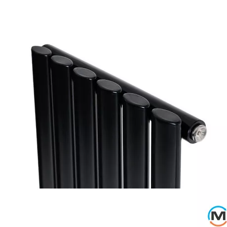 Вертикальный дизайнерский радиатор ARTTIDESIGN Rimini 6/1800/354/50 черный матовый, Подключение радиатора: Нижнее, Исполнение: Вертикальный, Цвет: Черный, Высота (мм): 1800, Кол-во секций: 6, Длина (мм): 354, Глубина (мм): 103, Количество рядов: 1, фото , изображение 5