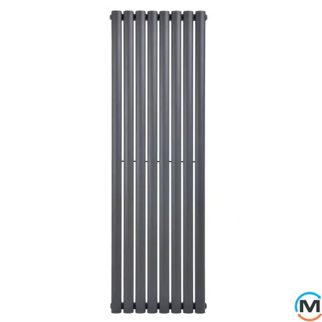 Дизайнерський вертикальний радіатор ARTTIDESIGN Rimini 8/1800/472/50 сірий матовий, Підключення радіатора: Нижнє, Виконання: Вертикальний, Колір: Сірий, Висота (мм): 1800, Кількість секцій: 8, Довжина (мм): 472, Кількість рядів: 1, фото , зображення 3