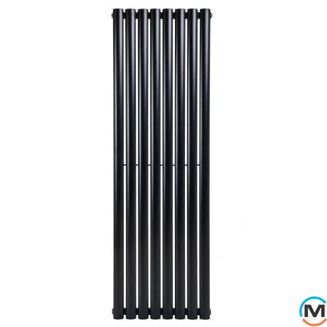 Дизайнерский вертикальный радиатор ARTTIDESIGN Rimini 8/1800/472/50 черный матовый, Подключение радиатора: Нижнее, Исполнение: Вертикальный, Цвет: Черный, Высота (мм): 1800, Кол-во секций: 8, Длина (мм): 472, Количество рядов: 1, фото , изображение 3