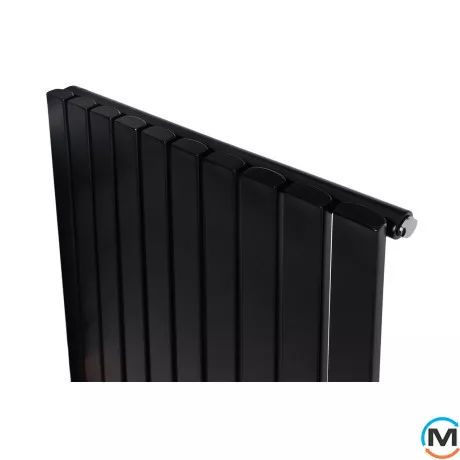 Вертикальний дизайнерський радіатор ARTTIDESIGN Terni 10/1800/590/50 чорний матовий, Підключення радіатора: Нижнє, Колір: Чорний, Кількість секцій: 10, Кількість рядів: 1, Довжина (мм): 590, фото , зображення 4