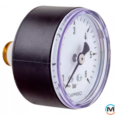 Манометр аксіальний Afriso 50мм, 0-16 бар, з'єдн. 1/4", к.т. 1,6 тип RF металевий, фото , зображення 2
