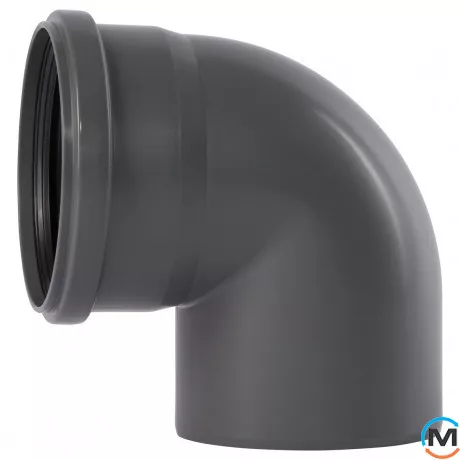 Колено канализационное Ostendorf HT-Safe 160*87˚, Вид канализации: Внутренняя, Тип канализации: Простая, Градус (град.): 90, Цвет: Темно-серый, Диаметр (мм): 160, Материал: Полипропилен PPR, фото 