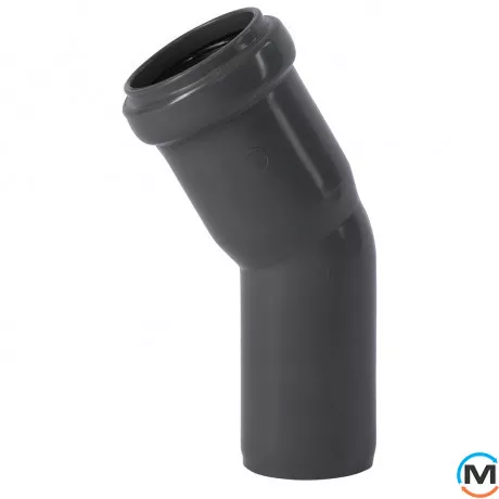 Колено канализационное Ostendorf HT-Safe 32*30˚, Вид канализации: Внутренняя, Тип канализации: Простая, Градус (град.): 30, Цвет: Темно-серый, Диаметр (мм): 32, Материал: Полипропилен PPR, фото 