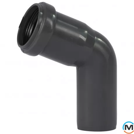 Колено канализационное Ostendorf HT-Safe 32*67˚, Вид канализации: Внутренняя, Тип канализации: Простая, Градус (град.): 67, Цвет: Темно-серый, Диаметр (мм): 32, Материал: Полипропилен PPR, фото 