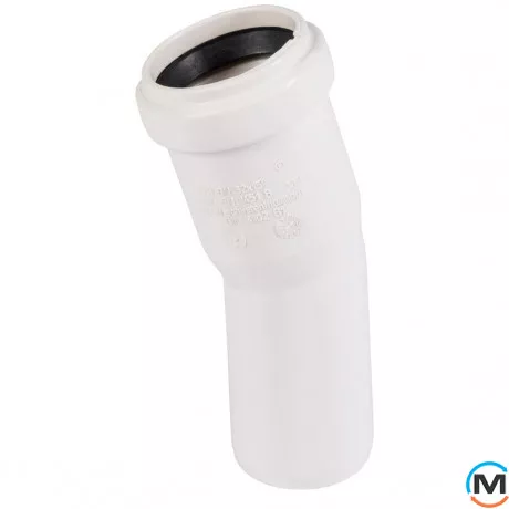 Колено канализационное Ostendorf HT-Safe white 32*15˚, Вид канализации: Внутренняя, Тип канализации: Простая, Градус (град.): 15, Цвет: Белый, Диаметр (мм): 32, Материал: Полипропилен PPR, фото 