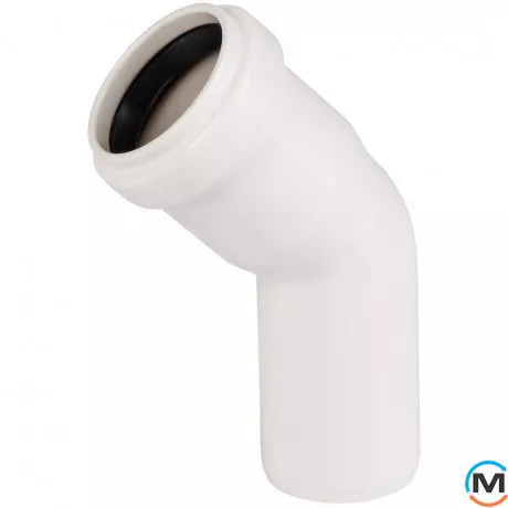 Колено канализационное Ostendorf HT-Safe white 32*45˚, Вид канализации: Внутренняя, Тип канализации: Простая, Градус (град.): 45, Цвет: Белый, Диаметр (мм): 32, Материал: Полипропилен PPR, фото 