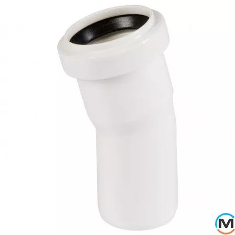 Колено канализационное Ostendorf HT-Safe white 40*15˚, Вид канализации: Внутренняя, Тип канализации: Простая, Градус (град.): 15, Цвет: Белый, Диаметр (мм): 40, Материал: Полипропилен PPR, фото 