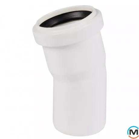 Колено канализационное Ostendorf HT-Safe white 50*15˚, Вид канализации: Внутренняя, Тип канализации: Простая, Градус (град.): 15, Цвет: Белый, Диаметр (мм): 50, Материал: Полипропилен PPR, фото 