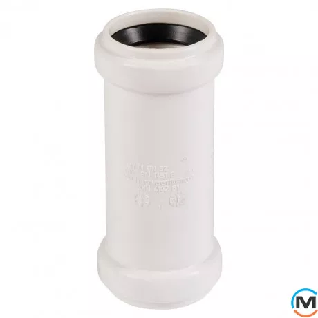 Муфта двухраструбная Ostendorf HT-Safe white 32, Вариант: Двухраструбная, Вид канализации: Внутренняя, Тип канализации: Простая, Цвет: Белый, Диаметр (мм): 32, Материал: Полипропилен PPR, фото 