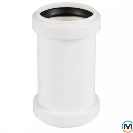 Муфта двухраструбная Ostendorf HT-Safe white 50, Вариант: Двухраструбная, Вид канализации: Внутренняя, Тип канализации: Простая, Цвет: Белый, Диаметр (мм): 50, Материал: Полипропилен PPR, фото 