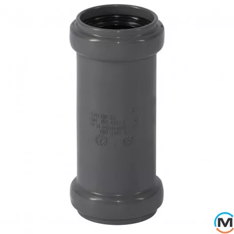 Муфта надвижная 32, Вариант: Надвижная, Вид канализации: Внутренняя, Тип канализации: Простая, Цвет: Темно-серый, Диаметр (мм): 32, Материал: Полипропилен PPR, фото 