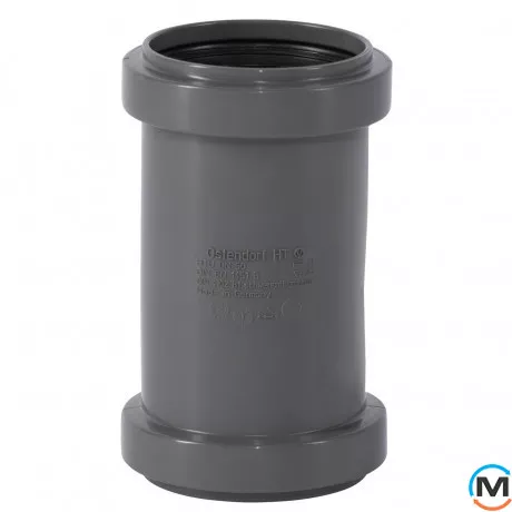 Муфта надвижная 50, Вариант: Надвижная, Вид канализации: Внутренняя, Тип канализации: Простая, Цвет: Темно-серый, Диаметр (мм): 50, Материал: Полипропилен PPR, фото 
