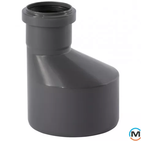 Редукция канализационная Ostendorf HT-Safe 110/50, Вариант: Обычная, Вид канализации: Внутренняя, Тип канализации: Простая, Модификация: 110/50, Исполнение: Для HT-Safe, Цвет: Темно-серый, Диаметр (мм): 100, Материал: Полипропилен PPR, фото 