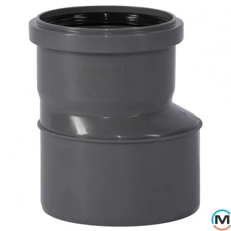 Редукція каналізаційна Ostendorf HT-Safe 110/90, Варіант: Звичайна, Вид каналізації: Внутрішня, Тип каналізації: Проста, Модифікація: 110/90, Виконання: Для HT-Safe, Колір: Темно-сірий, Діаметр (мм): 100, Матеріал: Поліпропілен PPR, фото 