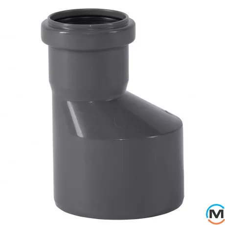 Редукция канализационная Ostendorf HT-Safe 90/50, Вариант: Обычная, Вид канализации: Внутренняя, Тип канализации: Простая, Модификация: 90/50, Исполнение: Для HT-Safe, Цвет: Темно-серый, Диаметр (мм): 90, Материал: Полипропилен PPR, фото 