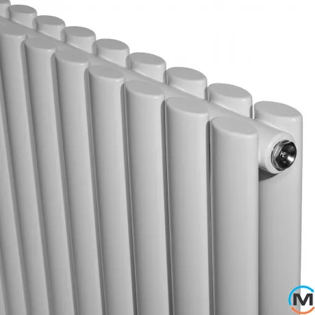 Горизонтальний радіатор дизайнерський ARTTIDESIGN Rimini II G 10/550/590/50 білий матовий, Підключення радіатора: Нижнє, Виконання: Горизонтальний, Колір: Білий, Висота (мм): 550, Кількість секцій: 10, Довжина (мм): 590, Кількість рядів: 2, фото , зображення 3