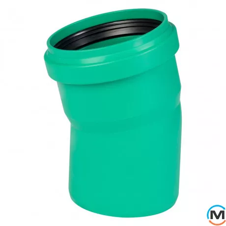 Коліно каналізаційне Ostendorf KG2000B 100х15 °, Градус (град.): 15, Діаметр (мм): 100, фото 