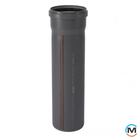 Труба каналізаційна Ostendorf HT-Safe 160*1000, Варіант: З розтрубом, Вид каналізації: Внутрішня, Тип каналізації: Проста, Колір: Темно-сірий, Діаметр (мм): 160, Товщина стінки (мм): 3.9, Довжина (мм): 1000, Матеріал: Поліпропілен PPR, фото 