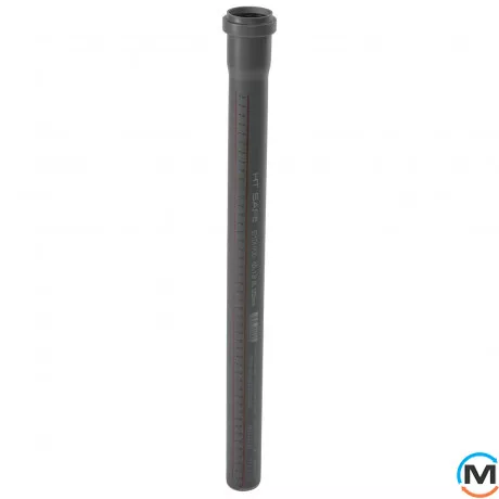 Труба каналізаційна Ostendorf HT-Safe 40*1000, Варіант: З розтрубом, Вид каналізації: Внутрішня, Тип каналізації: Проста, Колір: Темно-сірий, Діаметр (мм): 40, Товщина стінки (мм): 1.8, Довжина (мм): 1000, Матеріал: Поліпропілен PPR, фото 