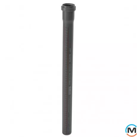 Труба каналізаційна Ostendorf HT-Safe 40*2000, Варіант: З розтрубом, Вид каналізації: Внутрішня, Тип каналізації: Проста, Колір: Темно-сірий, Діаметр (мм): 40, Товщина стінки (мм): 1.8, Довжина (мм): 2000, Матеріал: Поліпропілен PPR, фото 