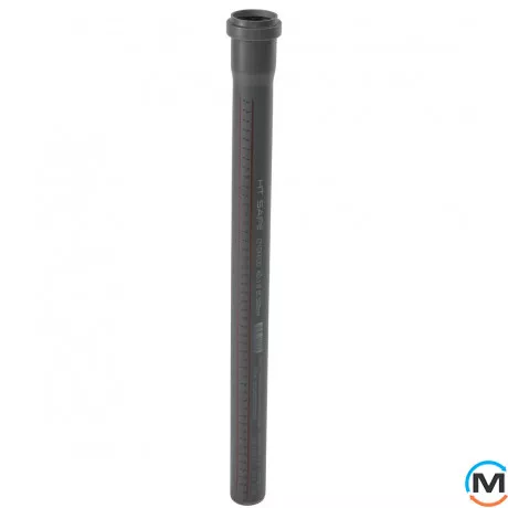 Труба каналізаційна Ostendorf HT-Safe 40*500, Варіант: З розтрубом, Вид каналізації: Внутрішня, Тип каналізації: Проста, Колір: Темно-сірий, Діаметр (мм): 40, Товщина стінки (мм): 1.8, Довжина (мм): 500, Матеріал: Поліпропілен PPR, фото 