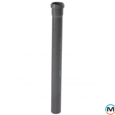 Труба каналізаційна Ostendorf HT-Safe 50*2000, Варіант: З розтрубом, Вид каналізації: Внутрішня, Тип каналізації: Проста, Колір: Темно-сірий, Діаметр (мм): 50, Товщина стінки (мм): 1.8, Довжина (мм): 2000, Матеріал: Поліпропілен PPR, фото 