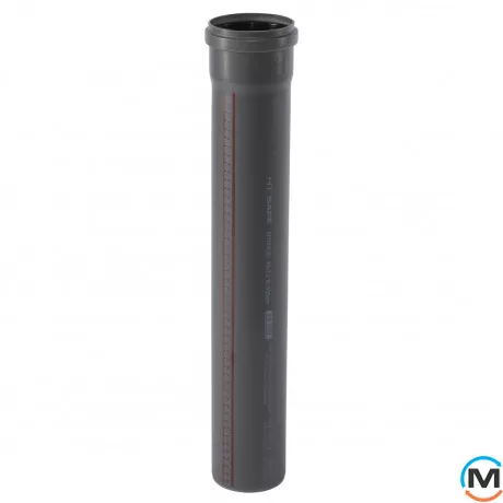 Труба каналізаційна Ostendorf HT-Safe 90*2000, Варіант: З розтрубом, Вид каналізації: Внутрішня, Тип каналізації: Проста, Колір: Темно-сірий, Діаметр (мм): 90, Товщина стінки (мм): 2.2, Довжина (мм): 2000, Матеріал: Поліпропілен PPR, фото 