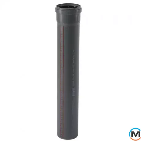 Труба каналізаційна Ostendorf HT-Safe 90*3000, Варіант: З розтрубом, Вид каналізації: Внутрішня, Тип каналізації: Проста, Колір: Темно-сірий, Діаметр (мм): 90, Товщина стінки (мм): 2.2, Довжина (мм): 3000, Матеріал: Поліпропілен PPR, фото 