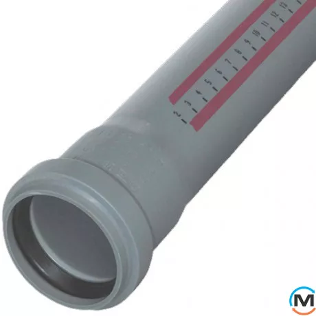 Труба каналізаційна Ostendorf HT-Safe без розтрубу 110*5000, Варіант: Без розтрубу, Вид каналізації: Внутрішня, Тип каналізації: Проста, Колір: Темно-сірий, Діаметр (мм): 100, Товщина стінки (мм): 2.7, Довжина (мм): 5000, Матеріал: Поліпропілен PPR, фото 