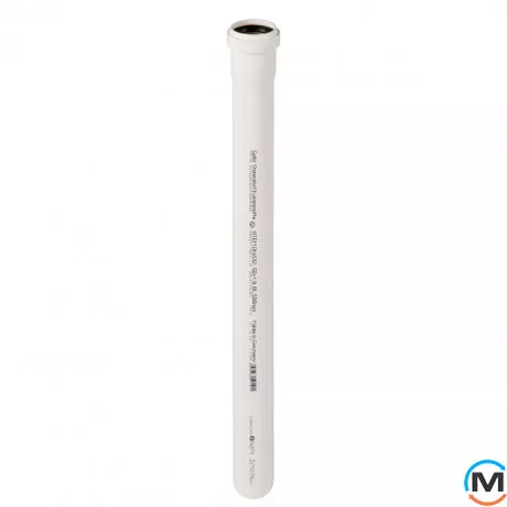 Труба каналізаційна Ostendorf HT-Safe white 50*500, Варіант: З розтрубом, Вид каналізації: Внутрішня, Тип каналізації: Проста, Колір: Білий, Діаметр (мм): 50, Товщина стінки (мм): 1.8, Довжина (мм): 500, Матеріал: Поліпропілен PPR, фото 