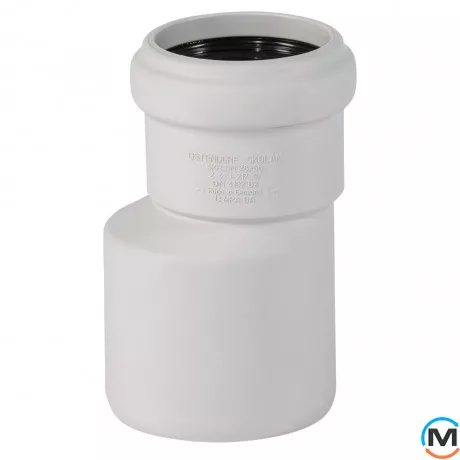 Редукция канализационная Ostendorf Skolan db 75/58, Вариант: Обычная, Вид канализации: Внутренняя, Тип канализации: Бесшумная, Модификация: 75/50, Исполнение: Для Skolan db, Цвет: Светло-серый, Диаметр (мм): 75, Материал: Полипропилен PPR, фото 