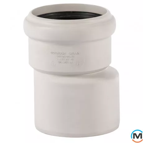 Редукция канализационная Ostendorf Skolan db 90/70, Вариант: Обычная, Вид канализации: Внутренняя, Тип канализации: Бесшумная, Модификация: 90/70, Исполнение: Для Skolan db, Цвет: Светло-серый, Диаметр (мм): 90, Материал: Полипропилен PPR, фото 